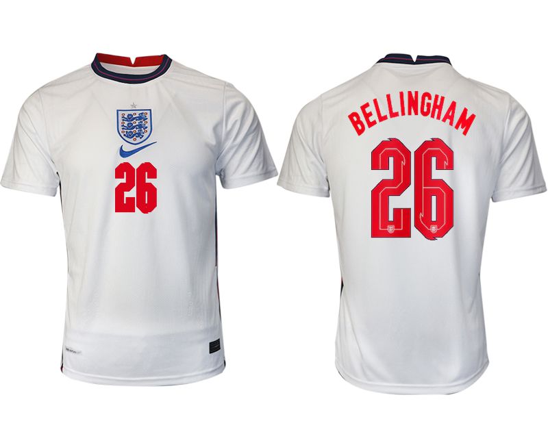 Men 2020-2021 European Cup England home aaa version white #26 Nike Soccer Jersey